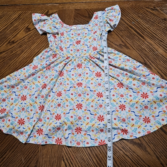 Dot Dot Smile Floral Twirl Dress 2t - Picture 2 of 5
